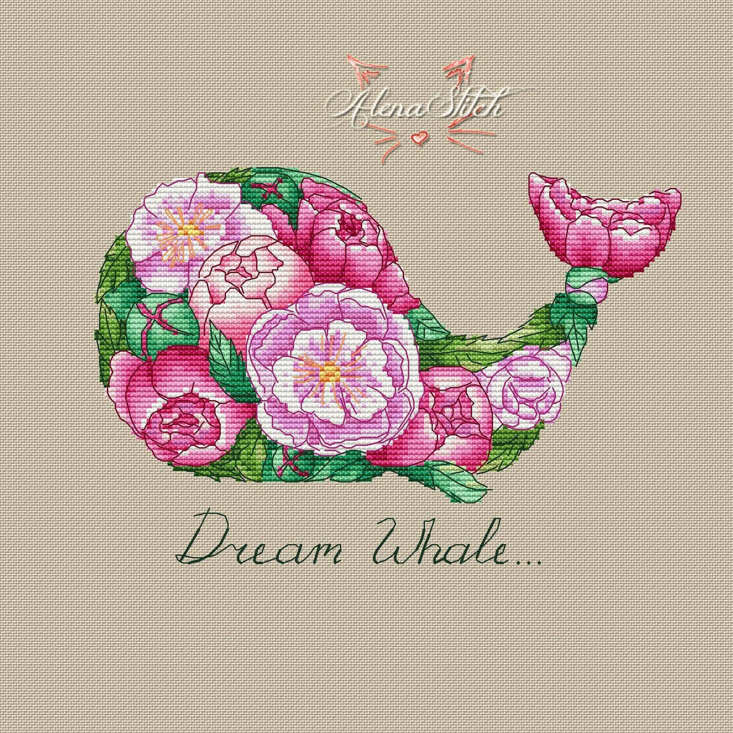 Dream Whale - PDF Cross Stitch Pattern
